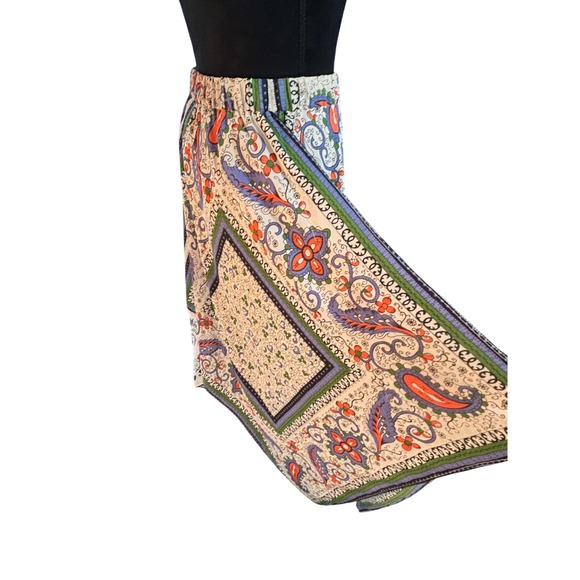 Maeve Anthropologie Scarf Print Asymmetrical Hem Midi Skirt Size 0 - Picture 11 of 15